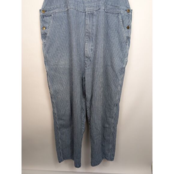 Key Imperial Men 48x30 Carpenter Bib Overall Blue Hickory Stripe Railroad Work - Picture 4 of 10